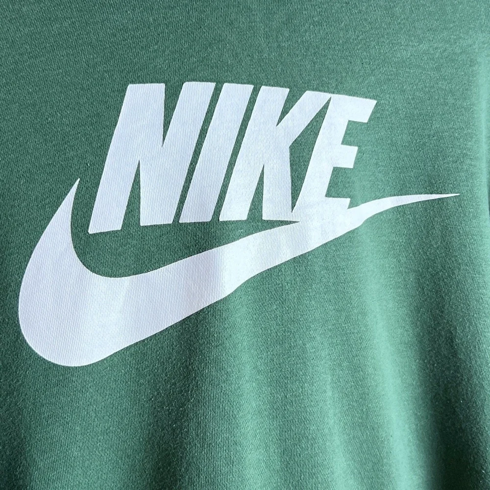 Nike Sportswear Club Fleece Pullover Graphic Hoodie Green Mens Size L